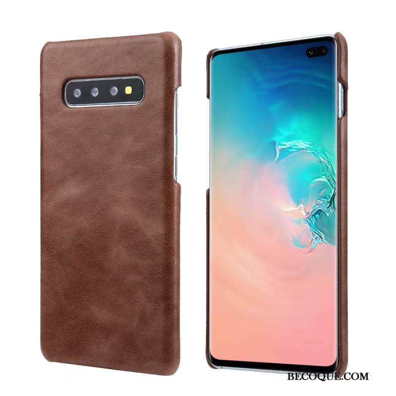 Kuori Samsung Galaxy S10 Nahka Trendi Kova, Kotelo Samsung Galaxy S10 Laukut Ohut Murtumaton