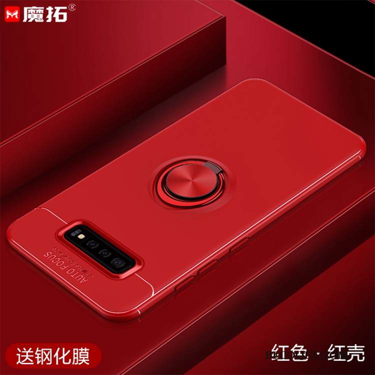 Kuori Samsung Galaxy S10 Pehmeä Neste Auto Musta, Kotelo Samsung Galaxy S10 Tuki Pu Puhelimen Kuoret