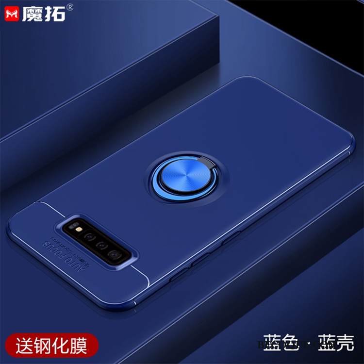 Kuori Samsung Galaxy S10 Pehmeä Neste Auto Musta, Kotelo Samsung Galaxy S10 Tuki Pu Puhelimen Kuoret