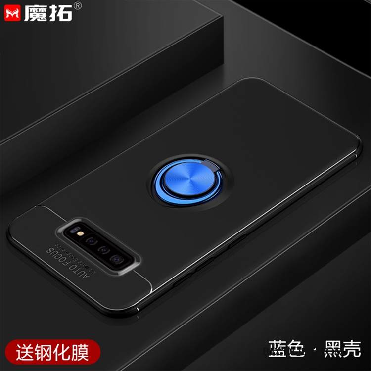 Kuori Samsung Galaxy S10 Pehmeä Neste Auto Musta, Kotelo Samsung Galaxy S10 Tuki Pu Puhelimen Kuoret