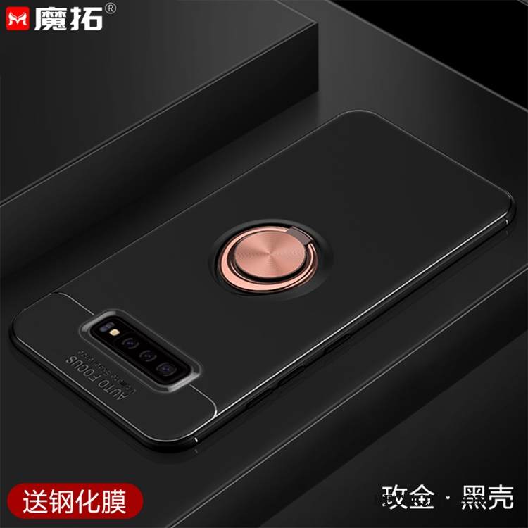 Kuori Samsung Galaxy S10 Pehmeä Neste Auto Musta, Kotelo Samsung Galaxy S10 Tuki Pu Puhelimen Kuoret