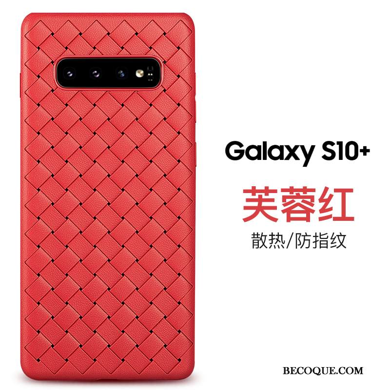 Kuori Samsung Galaxy S10+ Pehmeä Neste Kudonta Ylellisyys, Kotelo Samsung Galaxy S10+ Laukut Persoonallisuus Puhelimen Kuoret