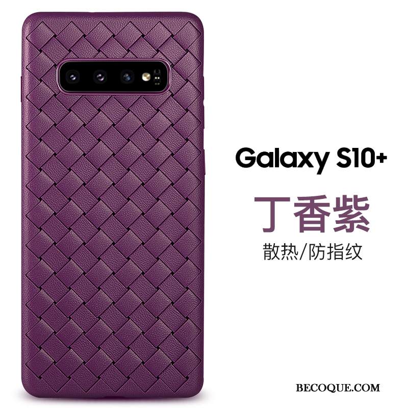 Kuori Samsung Galaxy S10+ Pehmeä Neste Kudonta Ylellisyys, Kotelo Samsung Galaxy S10+ Laukut Persoonallisuus Puhelimen Kuoret