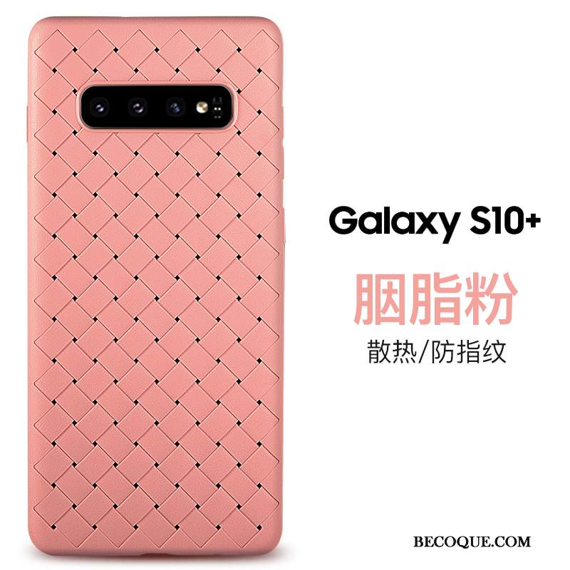 Kuori Samsung Galaxy S10+ Pehmeä Neste Kudonta Ylellisyys, Kotelo Samsung Galaxy S10+ Laukut Persoonallisuus Puhelimen Kuoret