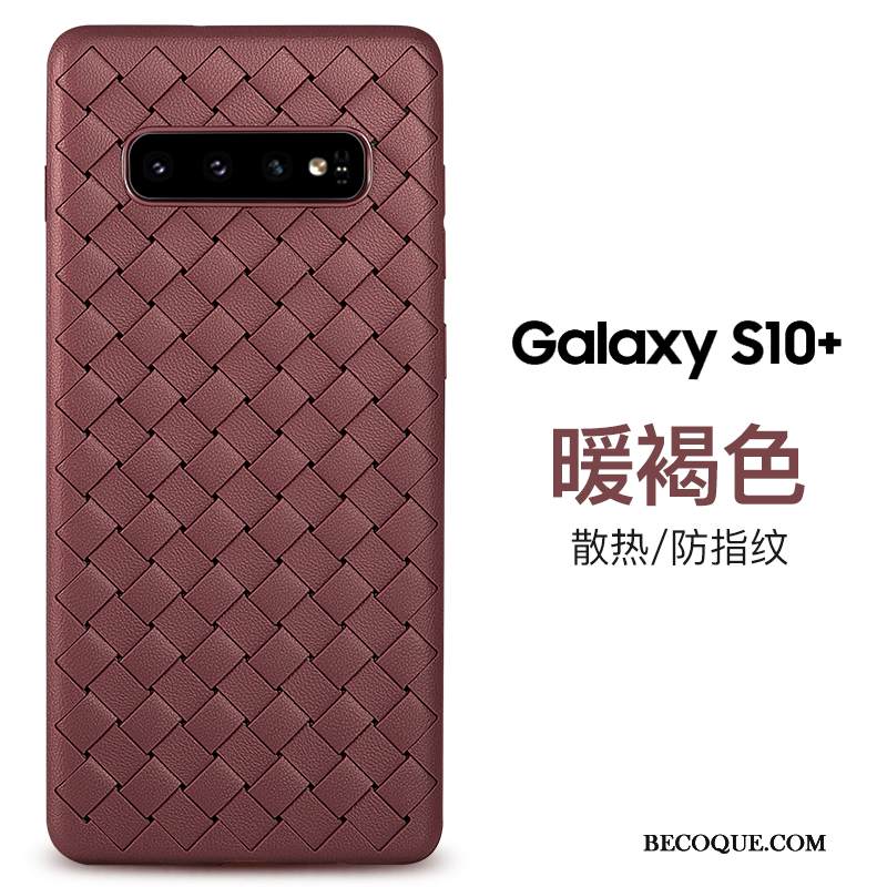 Kuori Samsung Galaxy S10+ Pehmeä Neste Kudonta Ylellisyys, Kotelo Samsung Galaxy S10+ Laukut Persoonallisuus Puhelimen Kuoret