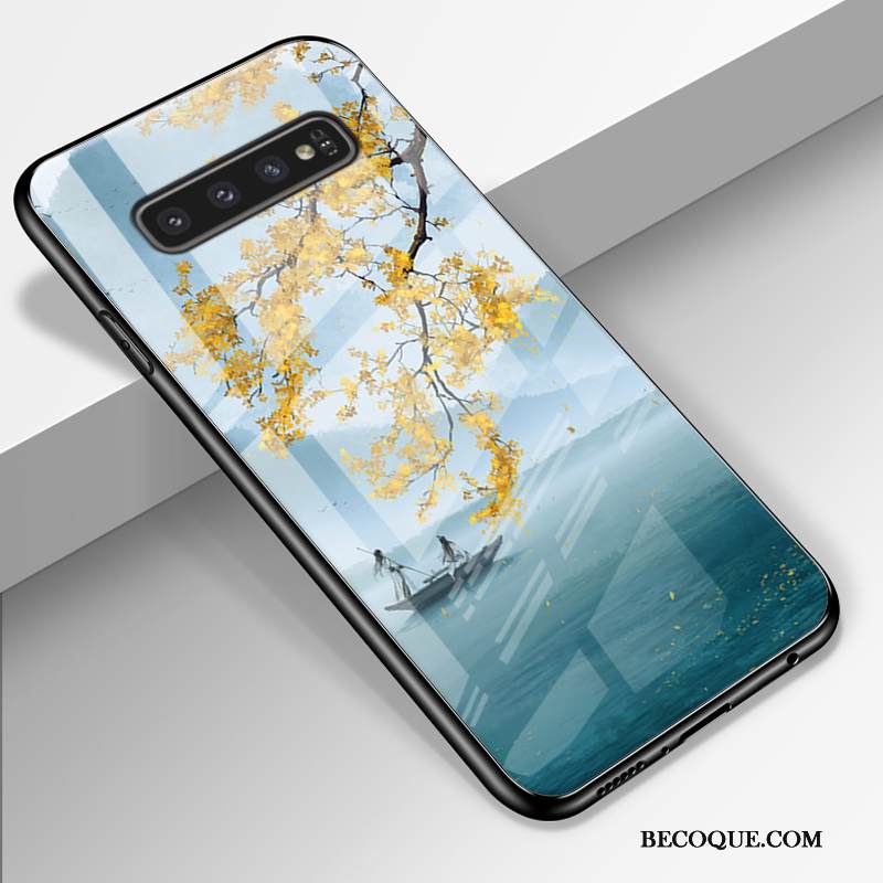 Kuori Samsung Galaxy S10 Pehmeä Neste Murtumaton Musta, Kotelo Samsung Galaxy S10 Luova Tähtitaivas Trendi