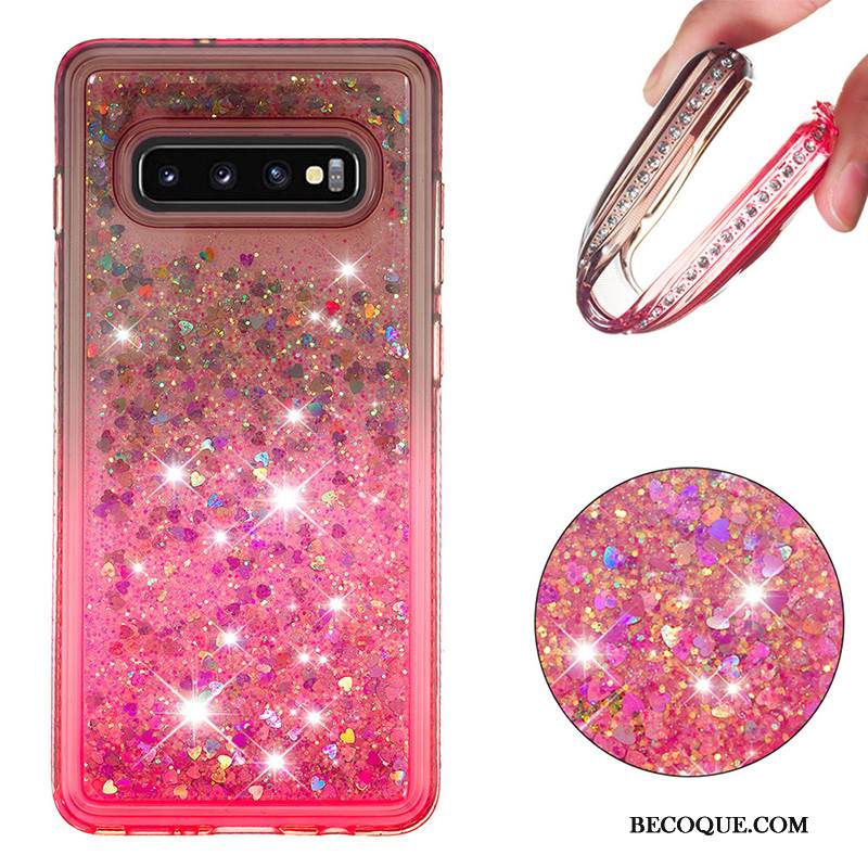 Kuori Samsung Galaxy S10+ Pehmeä Neste Puhelimen Kuoret Juoksuhiekka, Kotelo Samsung Galaxy S10+ Suojaus Violetti Kaltevuus