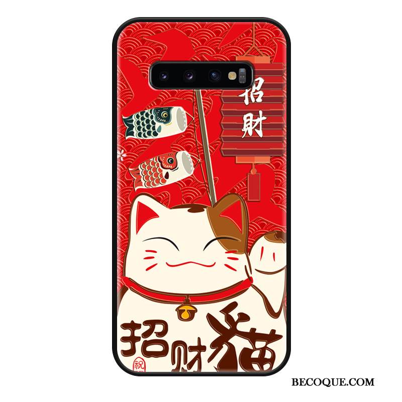 Kuori Samsung Galaxy S10 Sarjakuva Kissa Festivaali, Kotelo Samsung Galaxy S10 Suojaus Murtumaton Puhelimen Kuoret