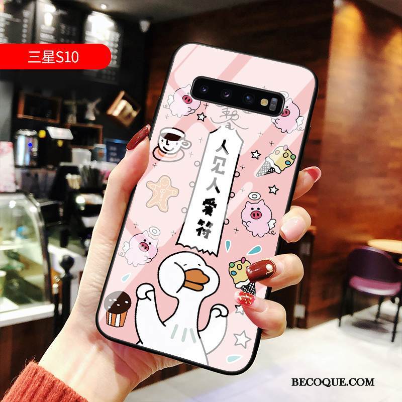 Kuori Samsung Galaxy S10 Sarjakuva Murtumaton Net Red, Kotelo Samsung Galaxy S10 Laukut Uusi Ylellisyys