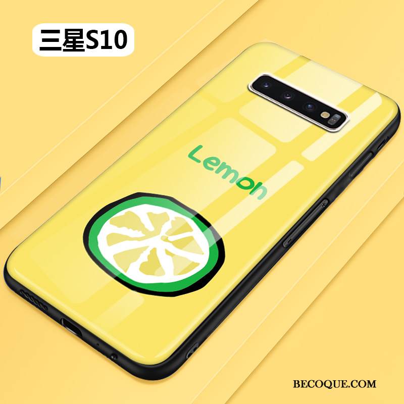 Kuori Samsung Galaxy S10 Silikoni Lasi Taide, Kotelo Samsung Galaxy S10 Laukut Ihana Kova