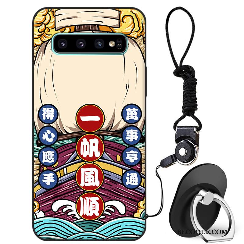 Kuori Samsung Galaxy S10 Silikoni Murtumaton Tide-brändi, Kotelo Samsung Galaxy S10 Laukut Keltainen Kiinalainen Tyyli