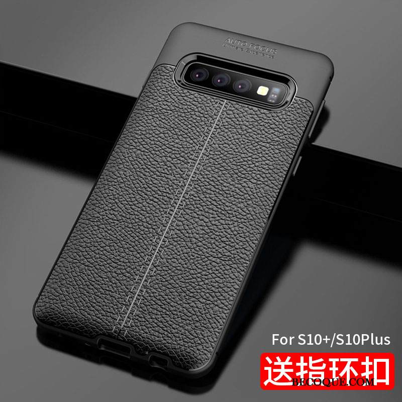 Kuori Samsung Galaxy S10+ Silikoni Persoonallisuus Murtumaton, Kotelo Samsung Galaxy S10+ Suojaus Pu Nuoret