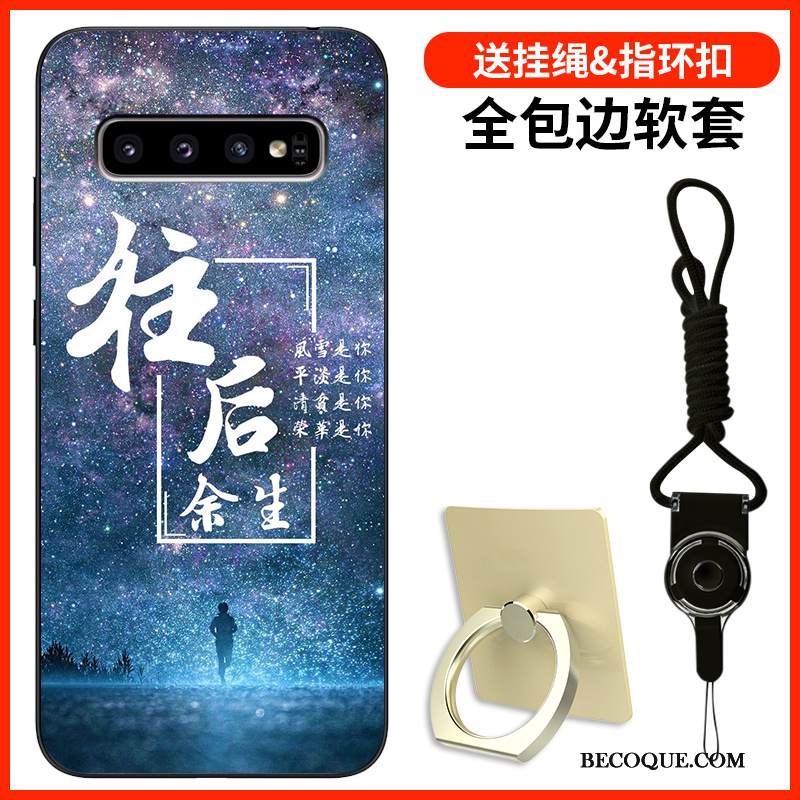 Kuori Samsung Galaxy S10 Silikoni Persoonallisuus Vihreä, Kotelo Samsung Galaxy S10 Pehmeä Neste Murtumaton Puhelimen Kuoret