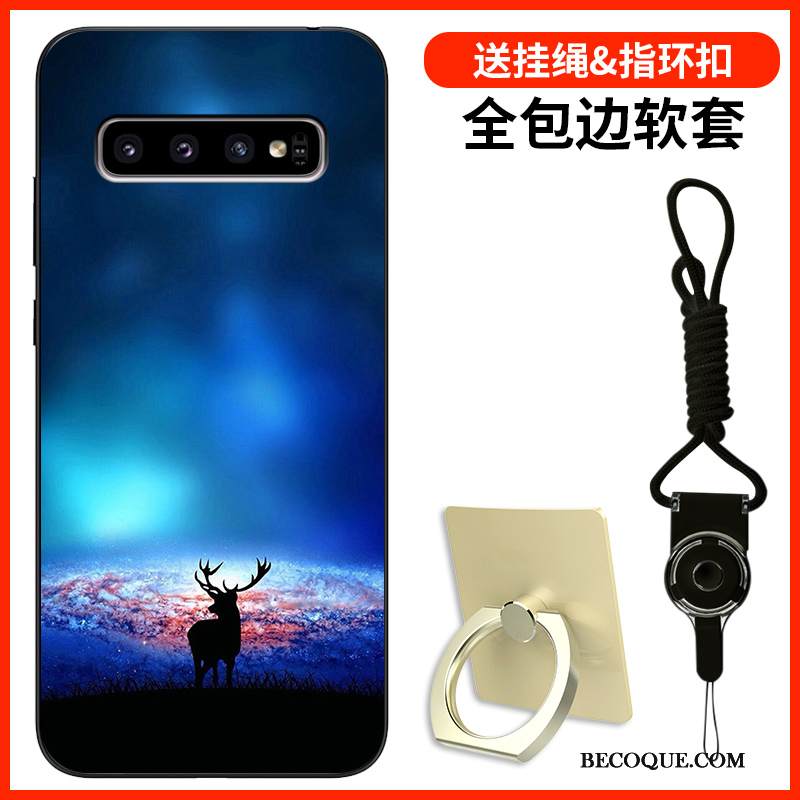 Kuori Samsung Galaxy S10 Silikoni Persoonallisuus Vihreä, Kotelo Samsung Galaxy S10 Pehmeä Neste Murtumaton Puhelimen Kuoret