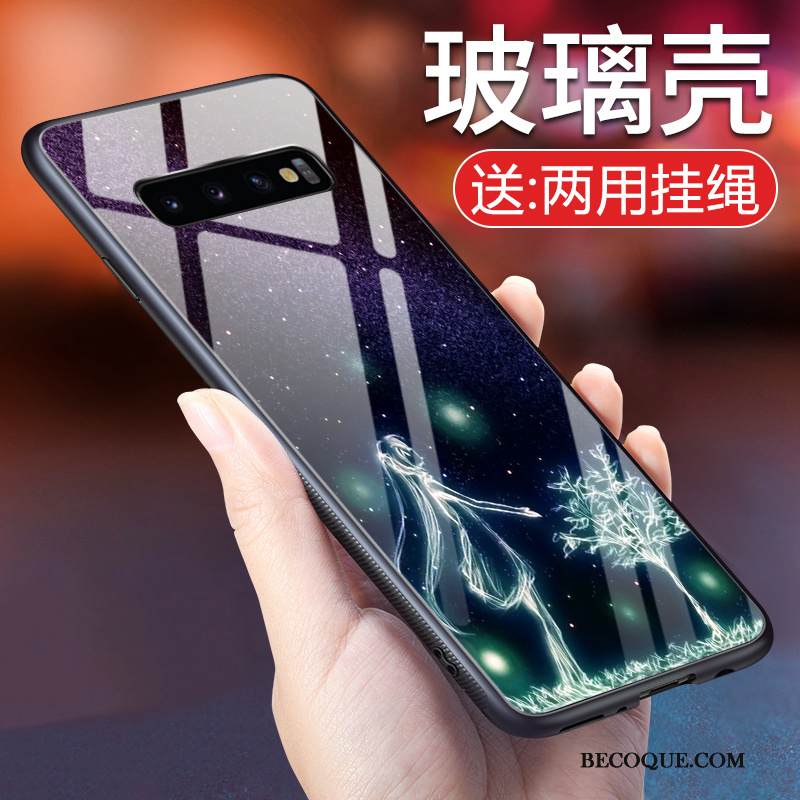 Kuori Samsung Galaxy S10 Silikoni Puhelimen Kuoret Yksinkertainen, Kotelo Samsung Galaxy S10 Suojaus Lasi Persoonallisuus