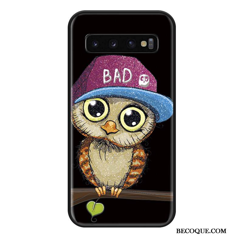 Kuori Samsung Galaxy S10 Silikoni Ripustettavat Koristeet Net Red, Kotelo Samsung Galaxy S10 Luova Murtumaton Musta