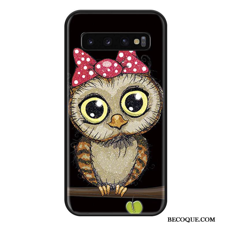 Kuori Samsung Galaxy S10 Silikoni Ripustettavat Koristeet Net Red, Kotelo Samsung Galaxy S10 Luova Murtumaton Musta