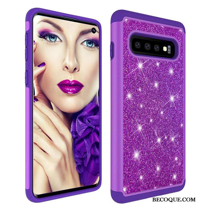 Kuori Samsung Galaxy S10+ Suojaus Jauhe Kova, Kotelo Samsung Galaxy S10+ Laukut Violetti Puhelimen Kuoret
