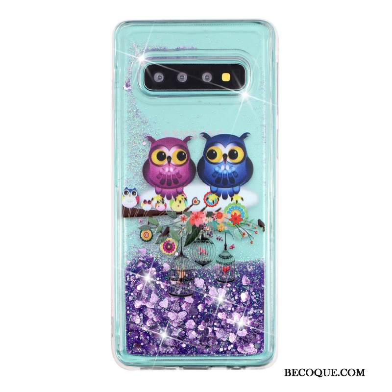 Kuori Samsung Galaxy S10+ Suojaus Läpinäkyvä Puhelimen Kuoret, Kotelo Samsung Galaxy S10+ Juoksuhiekka