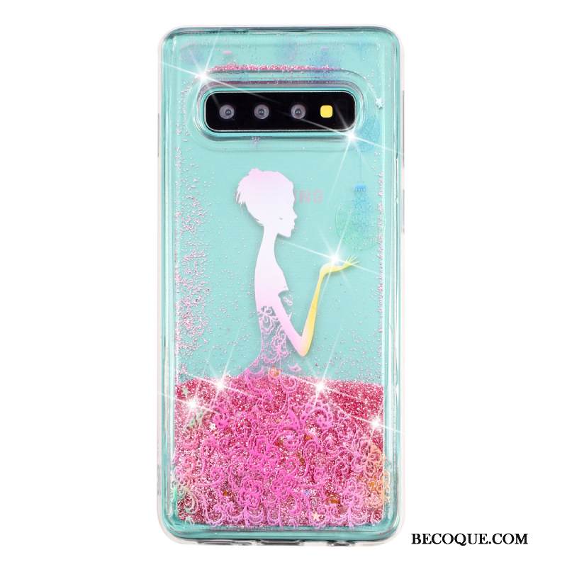 Kuori Samsung Galaxy S10+ Suojaus Läpinäkyvä Puhelimen Kuoret, Kotelo Samsung Galaxy S10+ Juoksuhiekka