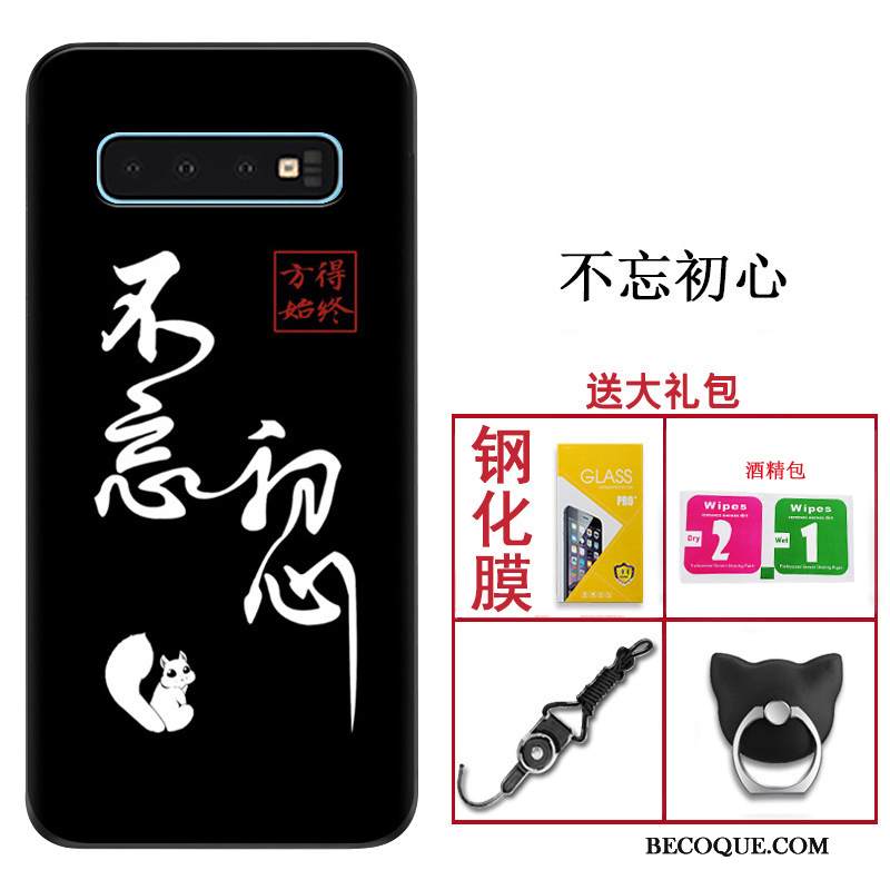 Kuori Samsung Galaxy S10 Suojaus Malli Musta, Kotelo Samsung Galaxy S10 Laukut Muokata Murtumaton