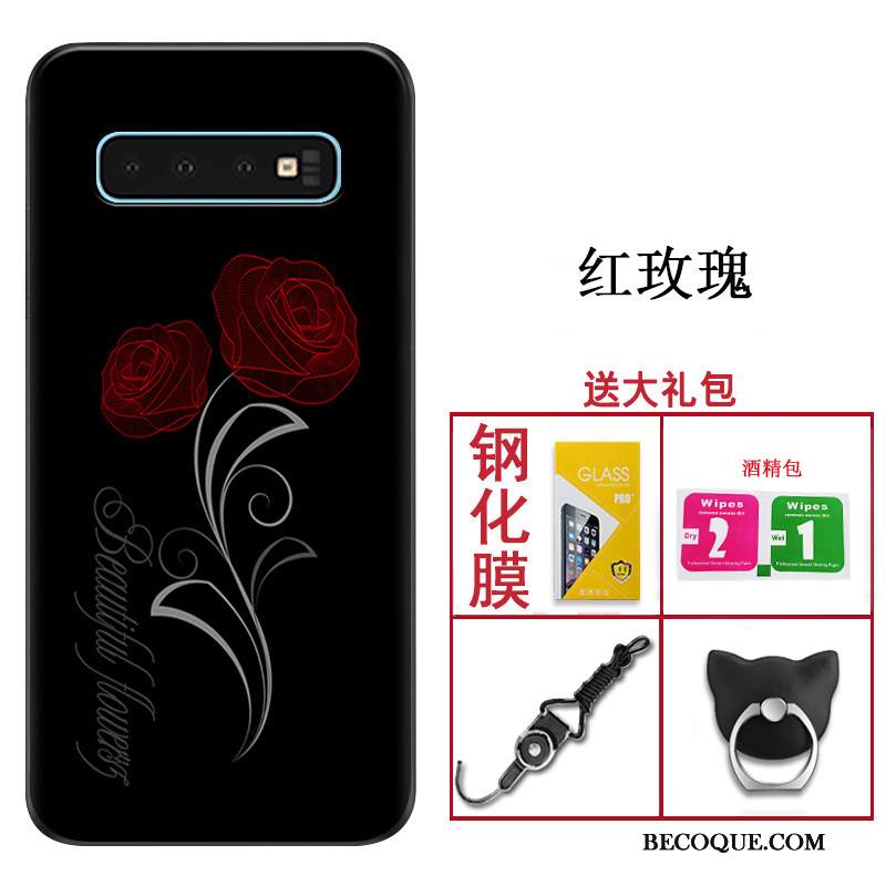 Kuori Samsung Galaxy S10 Suojaus Malli Musta, Kotelo Samsung Galaxy S10 Laukut Muokata Murtumaton