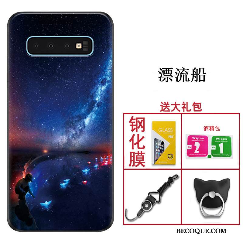 Kuori Samsung Galaxy S10 Suojaus Malli Musta, Kotelo Samsung Galaxy S10 Laukut Muokata Murtumaton
