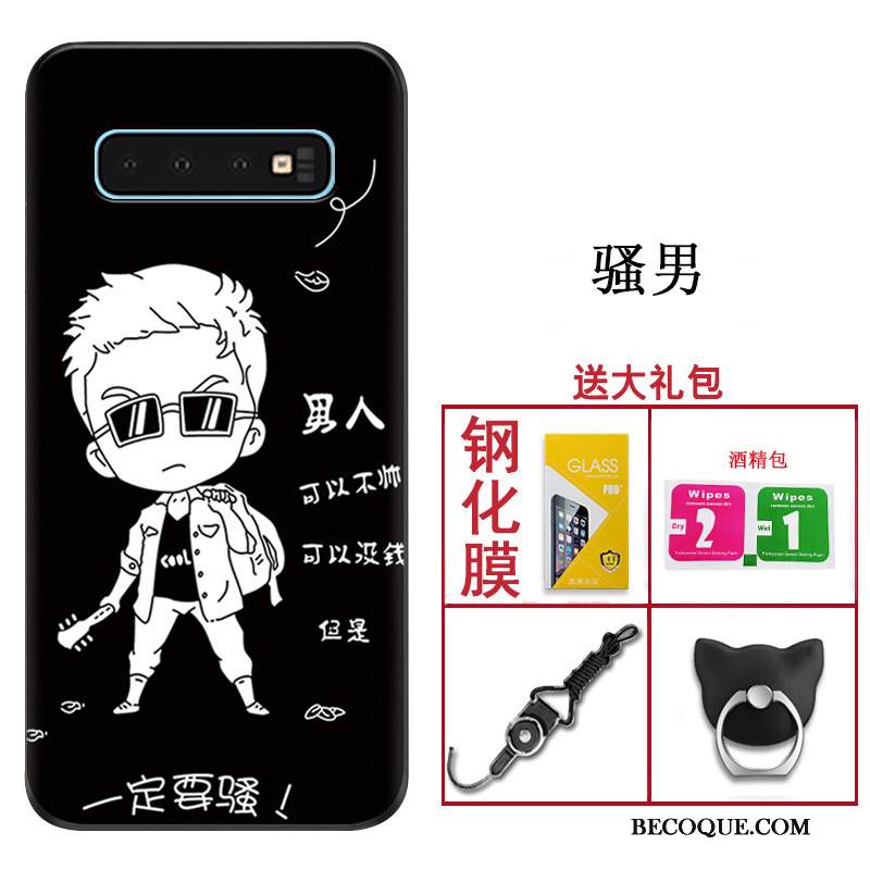 Kuori Samsung Galaxy S10 Suojaus Malli Musta, Kotelo Samsung Galaxy S10 Laukut Muokata Murtumaton