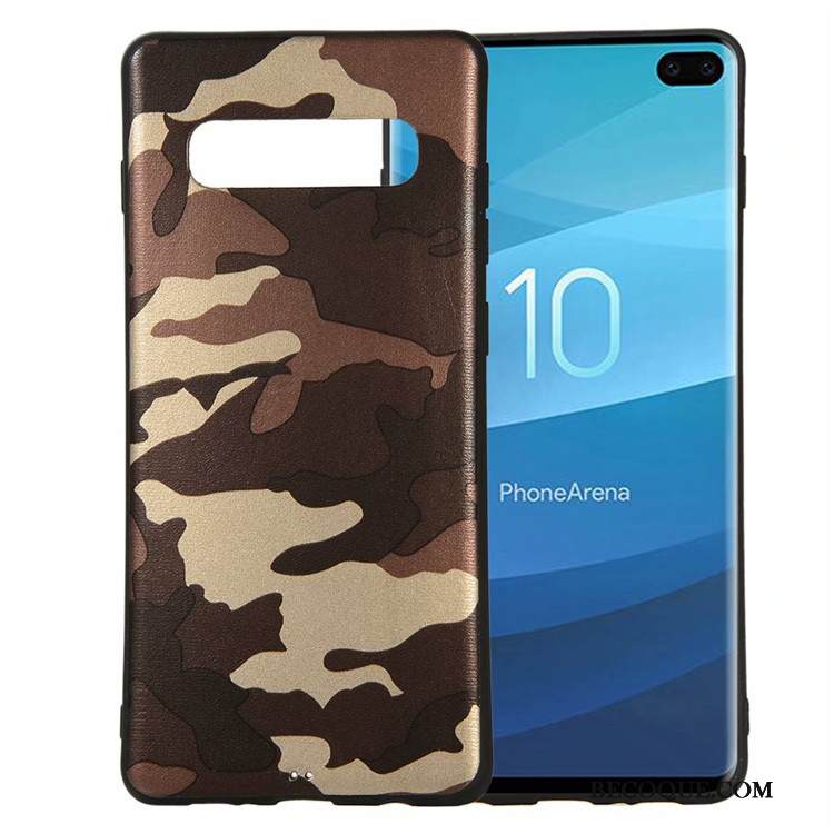 Kuori Samsung Galaxy S10 Suojaus Murtumaton Naamiointi, Kotelo Samsung Galaxy S10 Laukut Uusi Pu