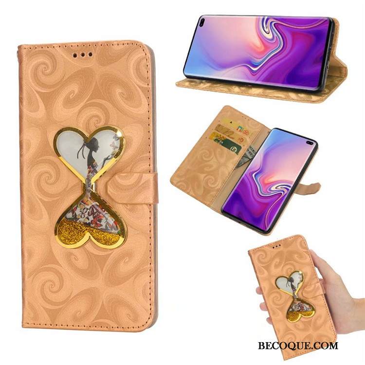 Kuori Samsung Galaxy S10+ Suojaus Puhelimen Kuoret Jauhe, Kotelo Samsung Galaxy S10+ Maalaus Rakkaus Juoksuhiekka