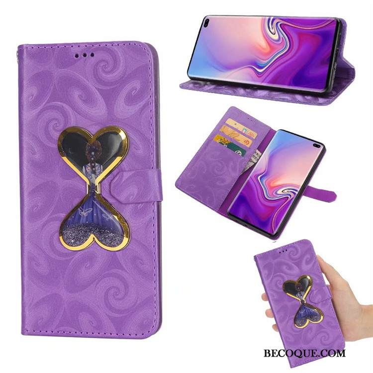 Kuori Samsung Galaxy S10+ Suojaus Puhelimen Kuoret Jauhe, Kotelo Samsung Galaxy S10+ Maalaus Rakkaus Juoksuhiekka