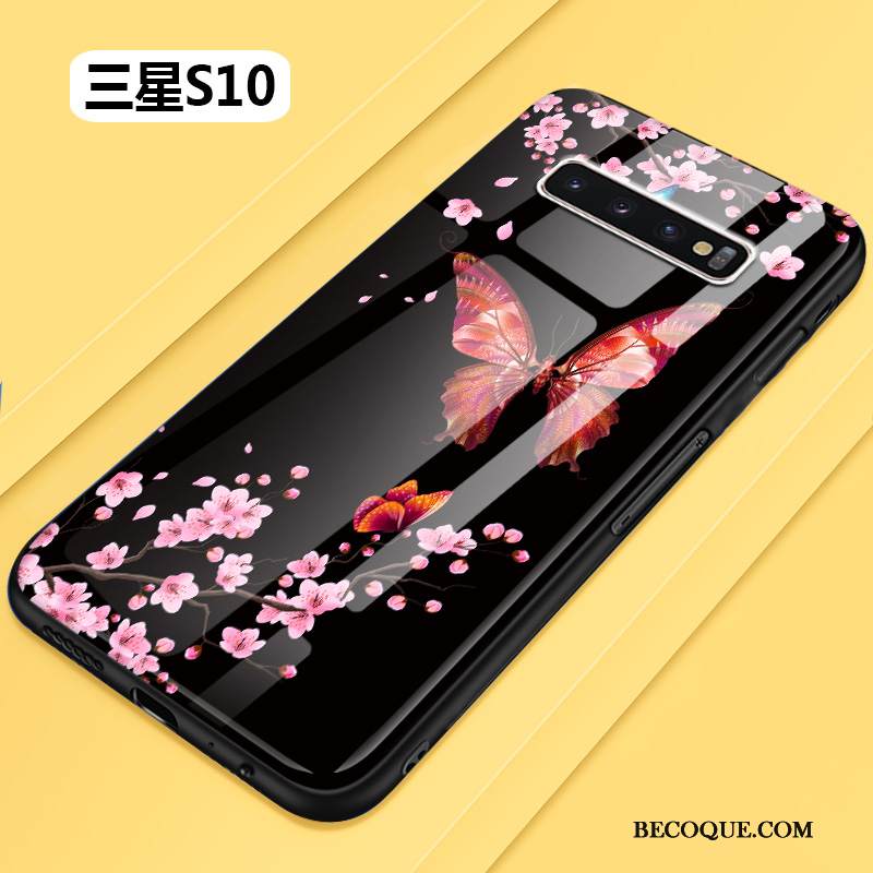 Kuori Samsung Galaxy S10 Tila Lasi Puhelimen Kuoret, Kotelo Samsung Galaxy S10 Suojaus Persoonallisuus Musta