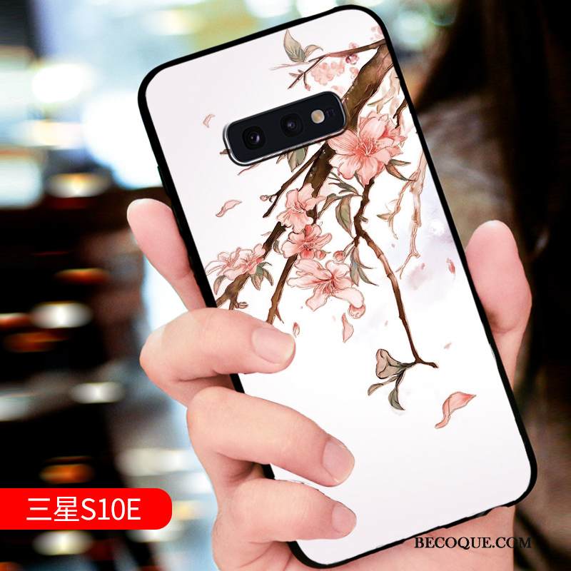 Kuori Samsung Galaxy S10e Kohokuviointi Pesty Suede Ohut, Kotelo Samsung Galaxy S10e Pehmeä Neste Ylellisyys Puhelimen Kuoret