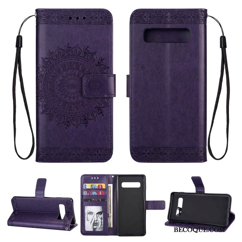 Kuori Samsung Galaxy S10e Kuoret Murtumaton Violetti, Kotelo Samsung Galaxy S10e Nahka Puhelimen Kuoret
