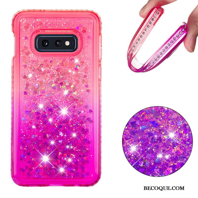 Kuori Samsung Galaxy S10e Laukut Kaltevuus Sininen, Kotelo Samsung Galaxy S10e Suojaus Juoksuhiekka Violetti