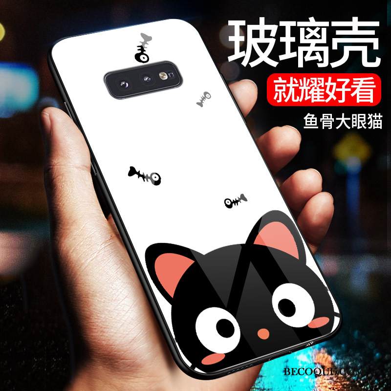 Kuori Samsung Galaxy S10e Laukut Lasi Yksinkertainen, Kotelo Samsung Galaxy S10e Sarjakuva Puhelimen Kuoret Rakastunut