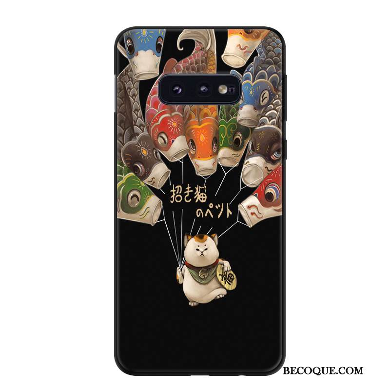 Kuori Samsung Galaxy S10e Pehmeä Neste Murtumaton Persoonallisuus, Kotelo Samsung Galaxy S10e Sarjakuva Musta Puhelimen Kuoret