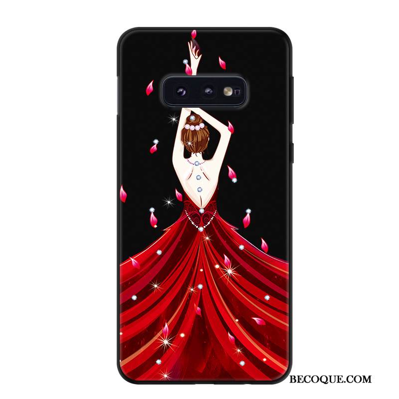 Kuori Samsung Galaxy S10e Pehmeä Neste Murtumaton Persoonallisuus, Kotelo Samsung Galaxy S10e Sarjakuva Musta Puhelimen Kuoret