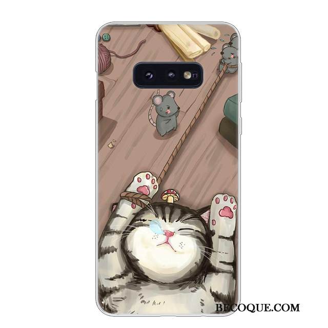 Kuori Samsung Galaxy S10e Pehmeä Neste Murtumaton Puhelimen Kuoret, Kotelo Samsung Galaxy S10e Silikoni Valkoinen Punainen