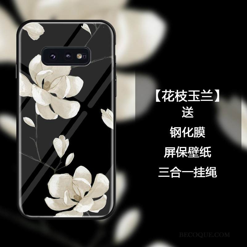 Kuori Samsung Galaxy S10e Suojaus Kukka Tuuli, Kotelo Samsung Galaxy S10e Luova Murtumaton Lasi
