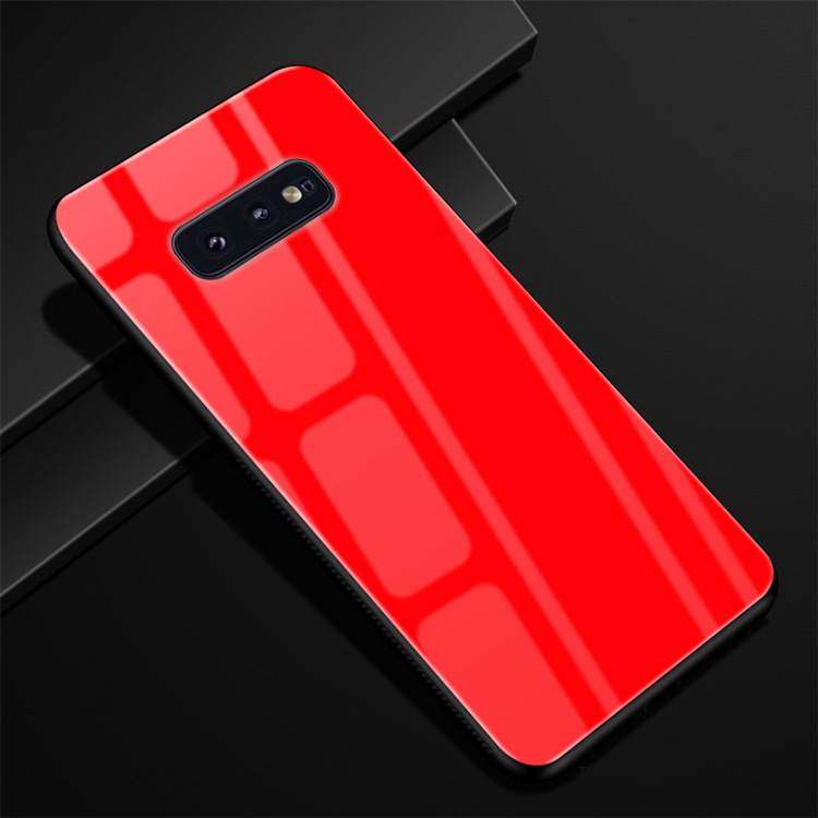 Kuori Samsung Galaxy S10e Suojaus Muokata Lasi, Kotelo Samsung Galaxy S10e Violetti Kiinteä Väri