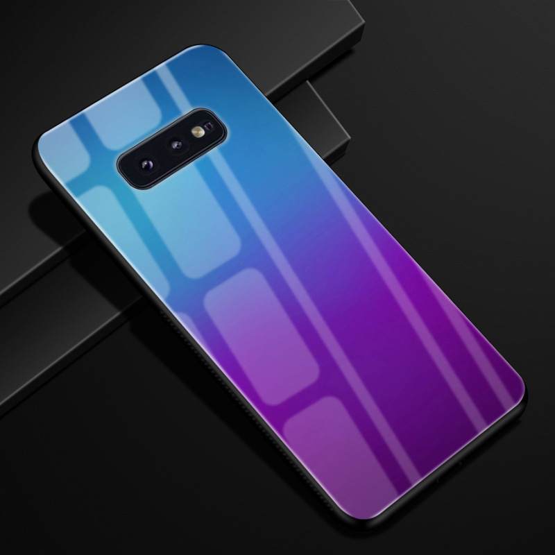 Kuori Samsung Galaxy S10e Suojaus Muokata Lasi, Kotelo Samsung Galaxy S10e Violetti Kiinteä Väri