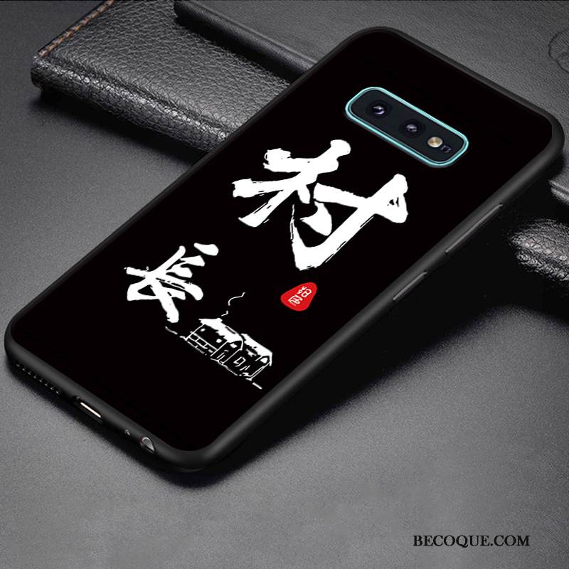 Kuori Samsung Galaxy S10e Suojaus Persoonallisuus Murtumaton, Kotelo Samsung Galaxy S10e Silikoni Trendi Musta