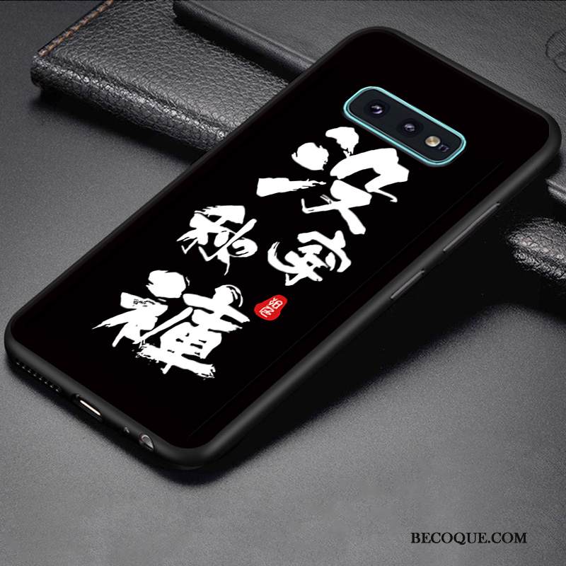 Kuori Samsung Galaxy S10e Suojaus Persoonallisuus Murtumaton, Kotelo Samsung Galaxy S10e Silikoni Trendi Musta
