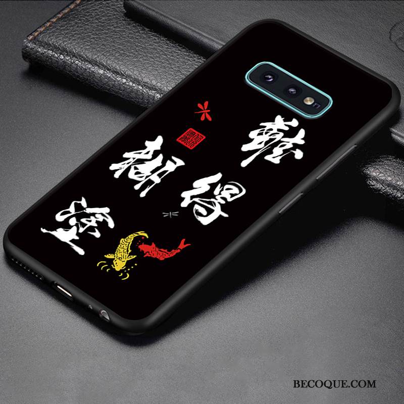 Kuori Samsung Galaxy S10e Suojaus Persoonallisuus Murtumaton, Kotelo Samsung Galaxy S10e Silikoni Trendi Musta