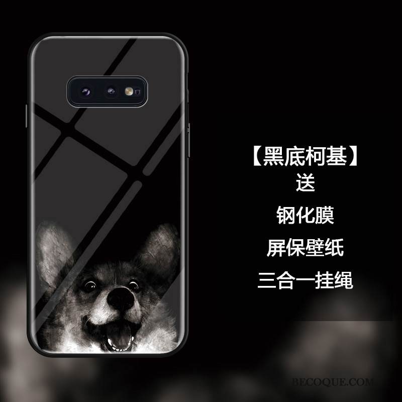 Kuori Samsung Galaxy S10e Suojaus Puhelimen Kuoret Yksinkertainen, Kotelo Samsung Galaxy S10e Laukut Persoonallisuus Musta