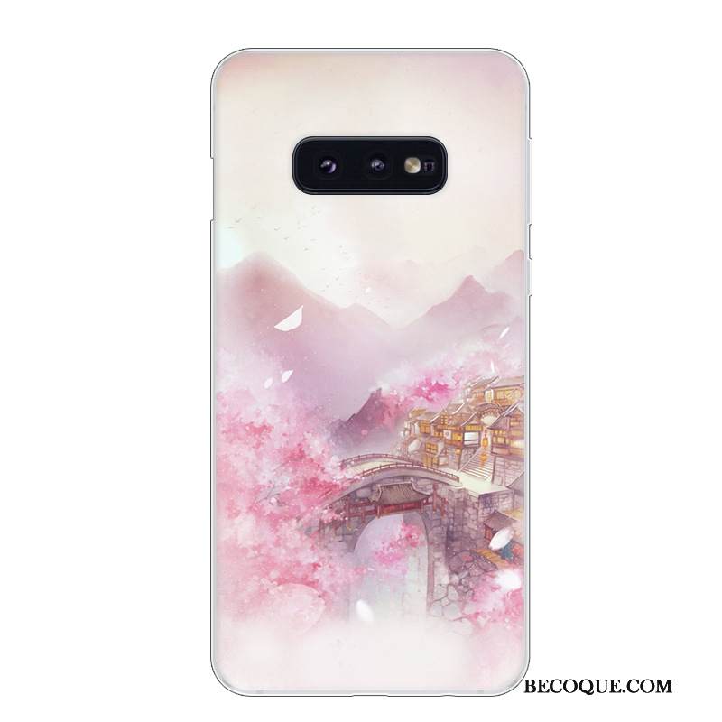 Kuori Samsung Galaxy S10e Suojaus Taide Valkoinen, Kotelo Samsung Galaxy S10e Murtumaton Puhelimen Kuoret
