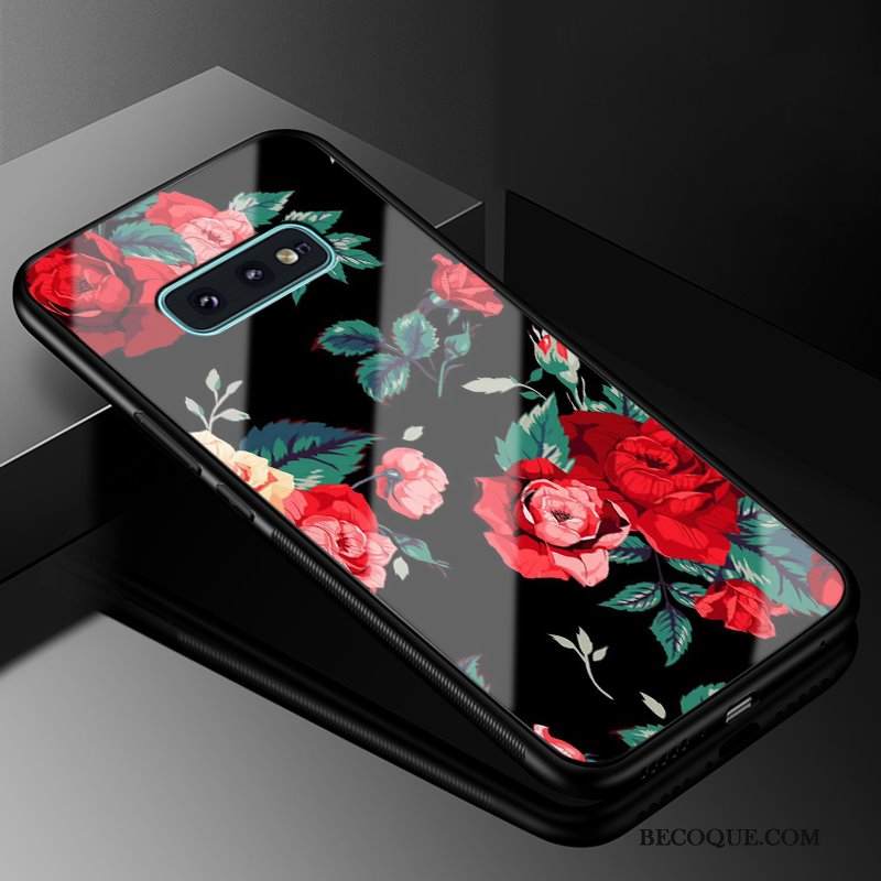 Kuori Samsung Galaxy S10e Suojaus Uusi Tuuli, Kotelo Samsung Galaxy S10e Musta Lasi