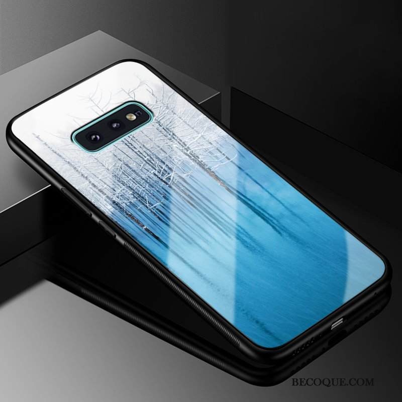 Kuori Samsung Galaxy S10e Suojaus Uusi Tuuli, Kotelo Samsung Galaxy S10e Musta Lasi