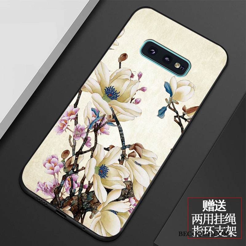 Kuori Samsung Galaxy S10e Vuosikerta Puhelimen Kuoret Murtumaton, Kotelo Samsung Galaxy S10e Silikoni Taide Punainen